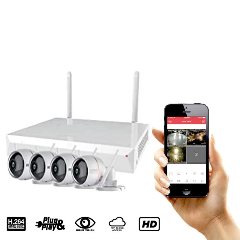 WIRELESS WIFI 4 CHANNEL FULL HD NVR KIT