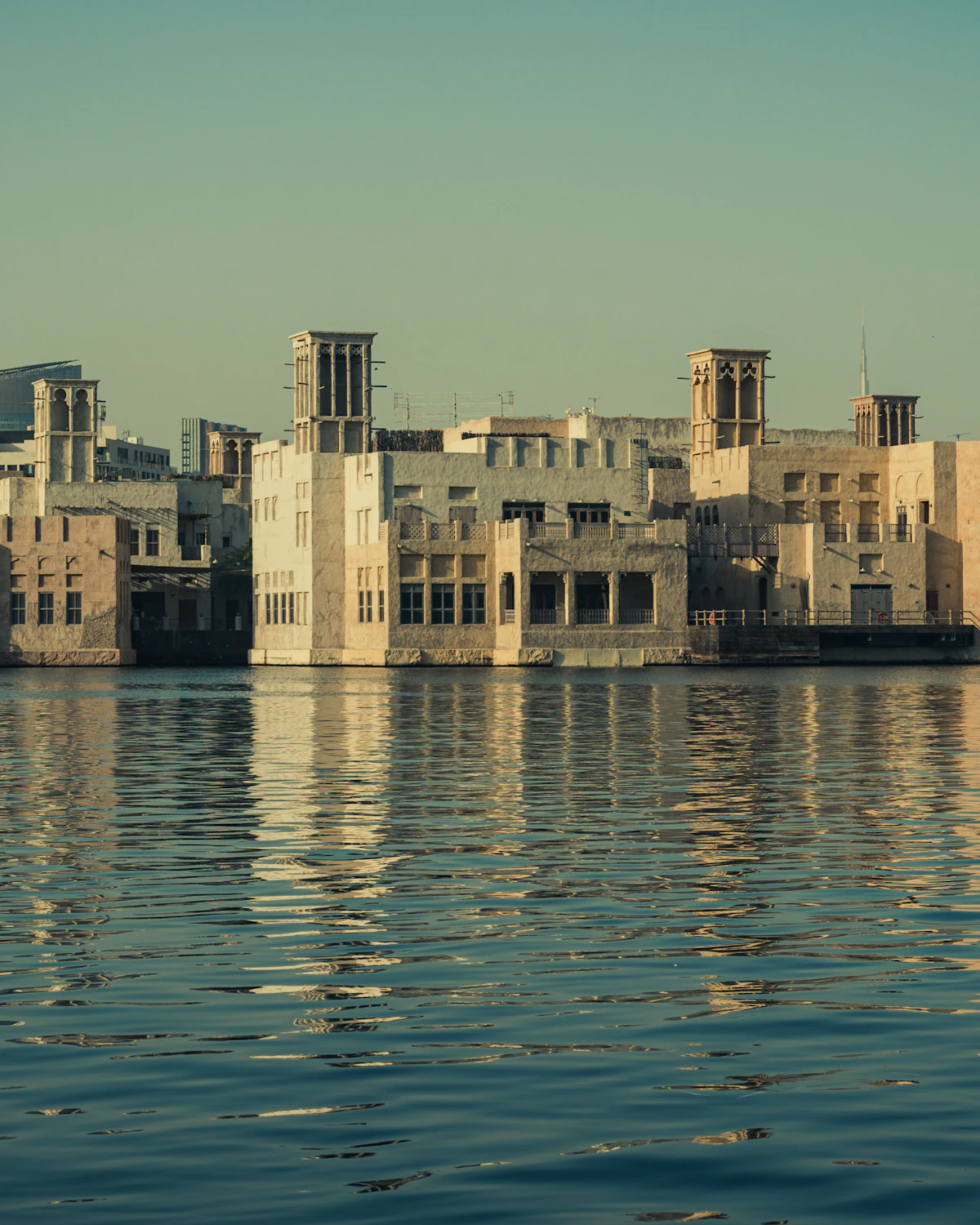 Heritage wind-tower buildings of Al Seef on Dubai Creek