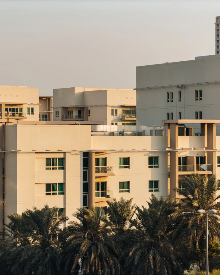 Low-rise apartment buildings in The Greens, Dubai